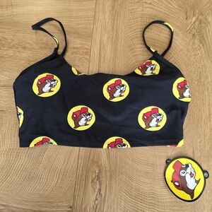 Black and Yellow Women's Bikini Top